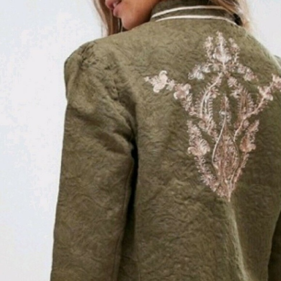 New Free People Embroidered Lauren Band Jacket - Picture 4 of 7